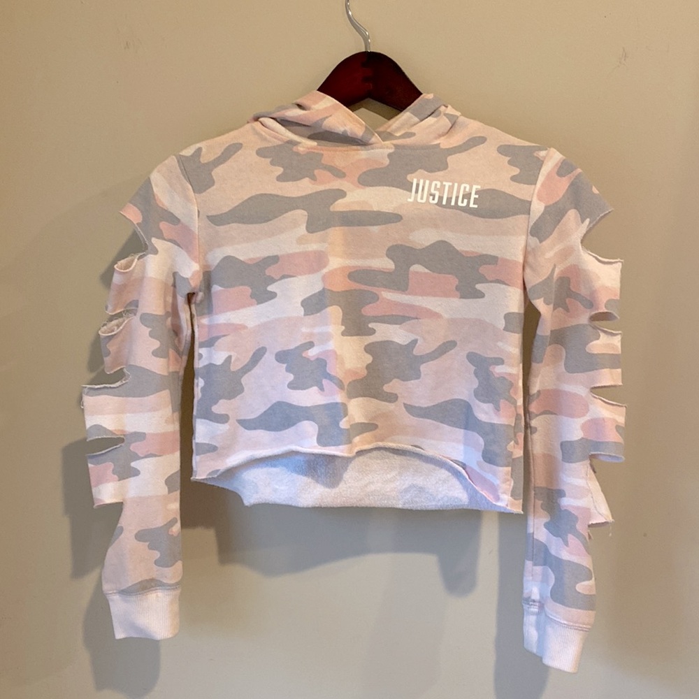 Girls Justice cropped hoodie.